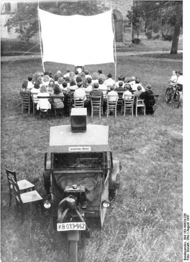 Mobile cinemas that gathered villages, streets and schools - Cinema, Car, Progress, Art, The culture, The photo, Text, Longpost