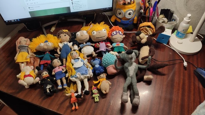 wife's hobby - My, Hobby, Knitted toys, Needlework without process, Hey, Arnold, Rugrats