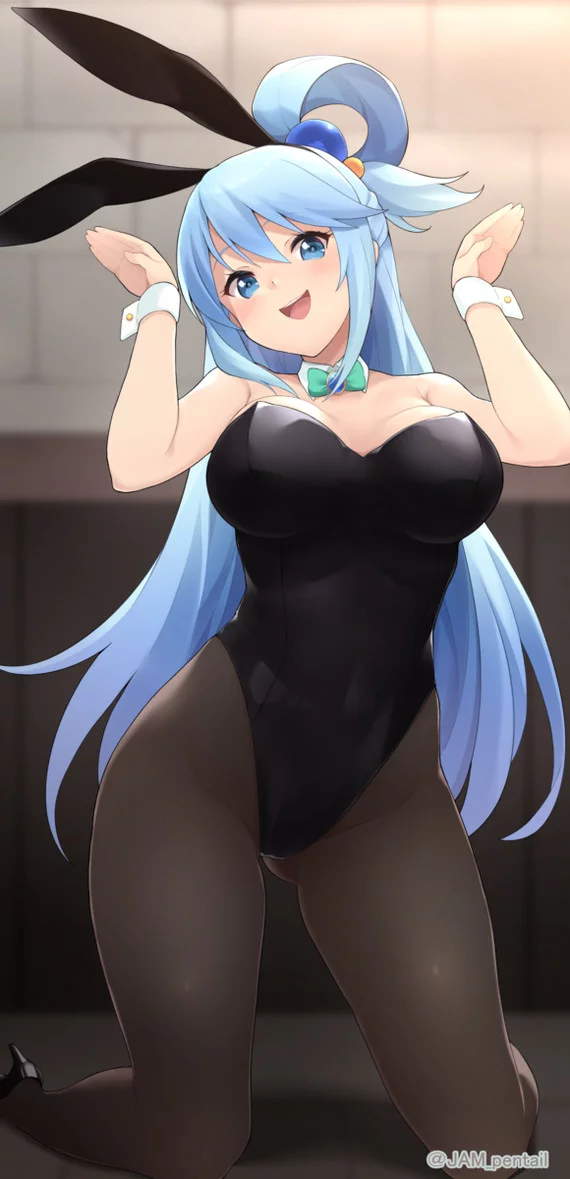 Зайка - Аниме, Anime Art, Konosuba, Aqua, Bunnysuit