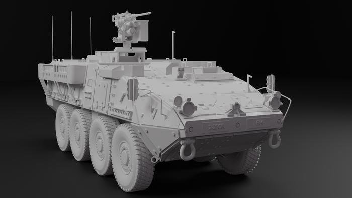 3D  M1126 Infantry Carrier Vehicle Stryker Blender, Stryker, , 3D , 