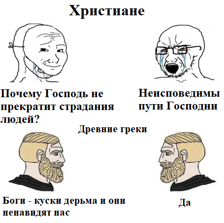 Это делает смысл - Картинка с текстом, Юмор, Комиксы, Религия, Греки, Христианство, Nordic Gamer