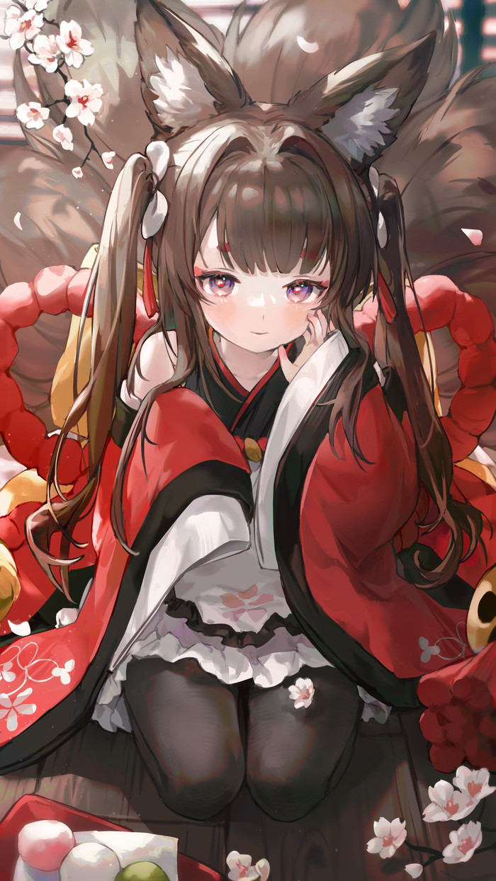 Amagi-chan , Anime Art, Amagi, Azur Lane, Animal Ears, , , , 