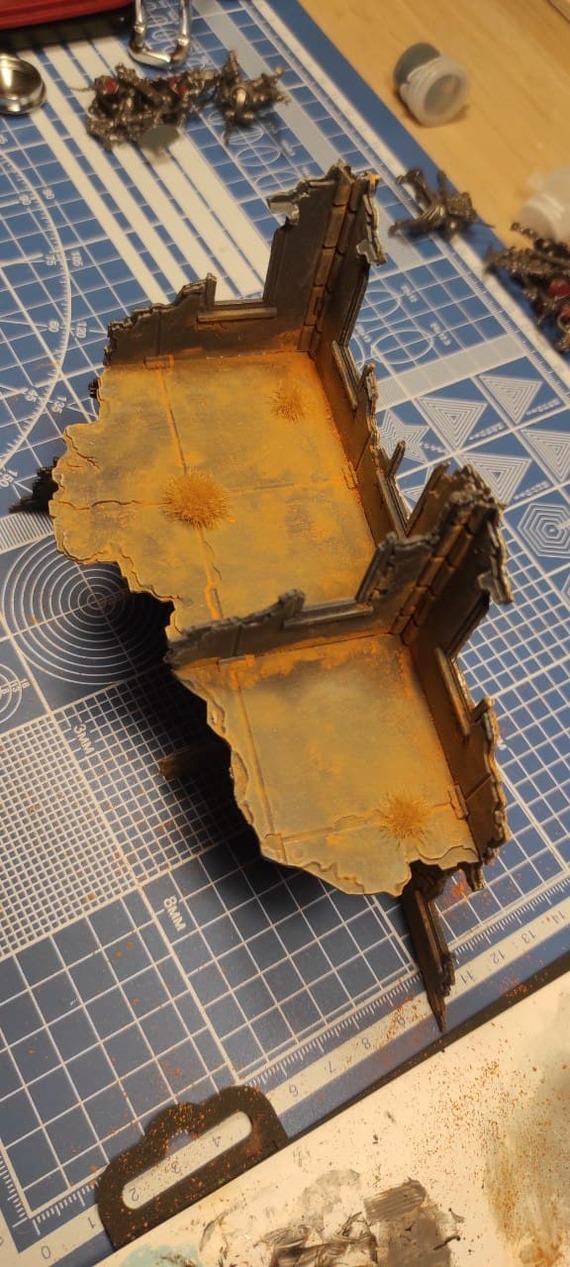 Terrain painting for WH 40K - My, Wh miniatures, Warhammer 40k, Wh painting, Warhammer, Games Workshop, Stand modeling, Terrane, Hobby, Modeling, Longpost