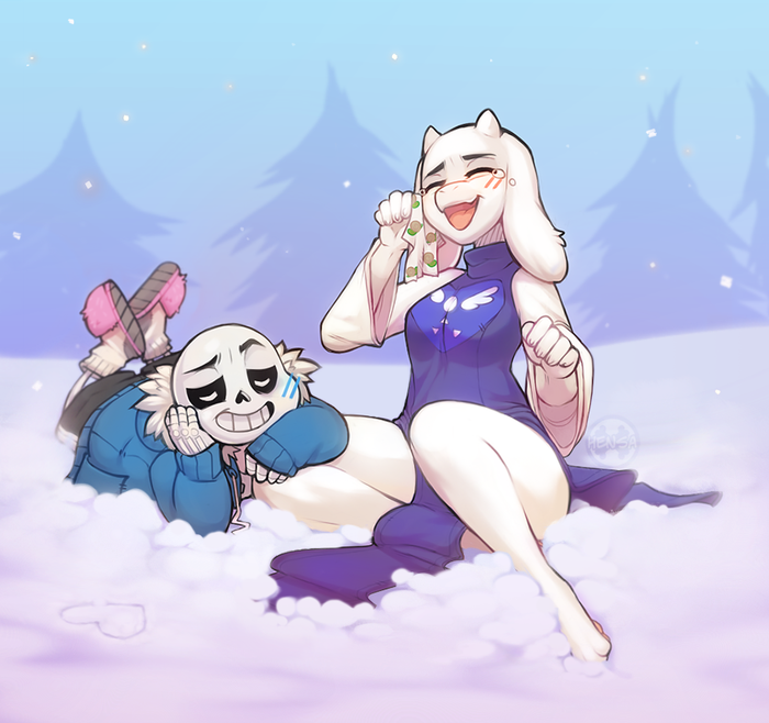   , Furry Art, Waitress, Undertale, Sans, Toriel