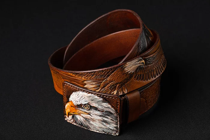 Eagles, crows and a little bit of owls) - My, Needlework without process, Handmade, Leather craft, Leather products, Embossing on leather, With your own hands, Longpost