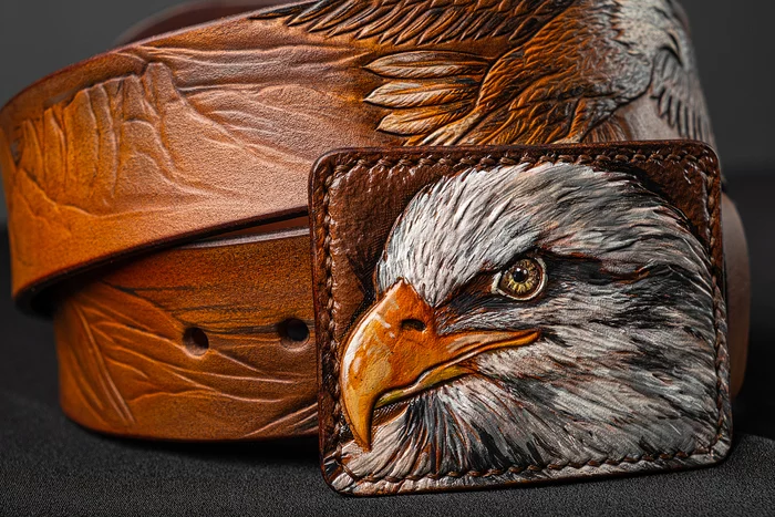 Eagles, crows and a little bit of owls) - My, Needlework without process, Handmade, Leather craft, Leather products, Embossing on leather, With your own hands, Longpost