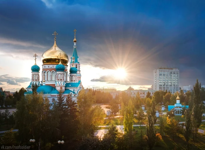 Омск - Моё, Омск, Фотография, Фотограф, Алексей Голубев, РПЦ, Церковь, Храм, Православие, Открытка, Россия, Город, Пейзаж, Архитектура, Закат, Урбанфото, Canon