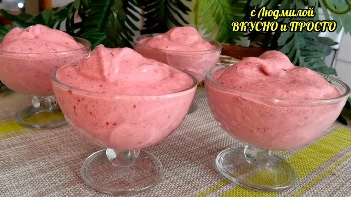 Instead of ice cream, I often make this delicious, healthy, low-calorie dessert with just three ingredients (in 5 minutes) - My, Food, Recipe, Video recipe, Cooking, Kitchen, Dessert, Ice cream, Smoothie, Cocktail, Yummy, The best, Preparation, Video, Video blog