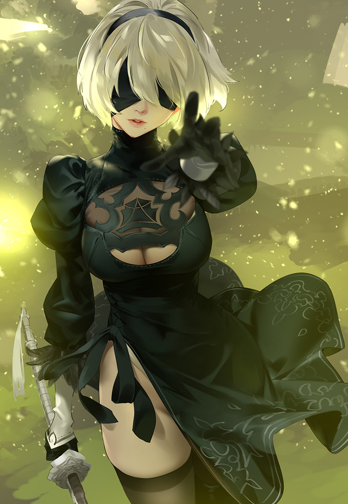 Yorha 2B , Game Art, NIER, Nier Automata, , Yorha unit no 2 type B, , 