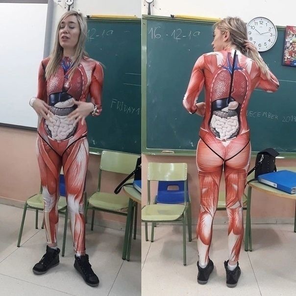 Anatomy Suit - Beautiful girl, Organs, Costume, Anatomy, Lesson, Repeat