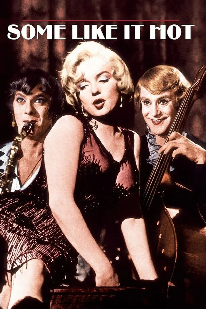 Marilyn Monroe in the film “Some Like It Hot” (XI) Cycle “Magnificent Marilyn” episode 454 - Cycle, Gorgeous, Marilyn Monroe, Beautiful girl, Actors and actresses, Celebrities, Blonde, 50th, Movies, Hollywood, USA, Hollywood golden age, There are only girls in jazz, 1959, Poster