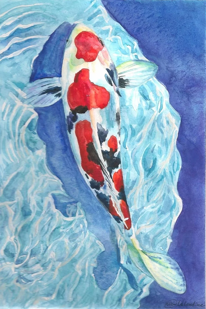 Carp - My, Carp, Watercolor, Drawing, Artist, Painting, Art