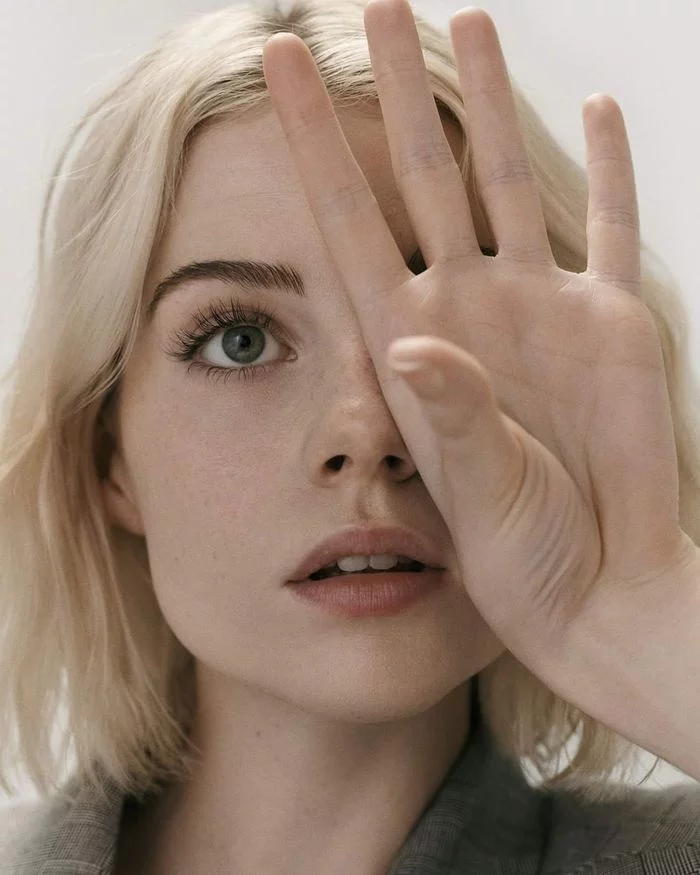 Half, but still a girl - Beautiful girl, Palm, Portrait, POLLITSA, Eyes, Lips, Lucy Boynton, Actors and actresses