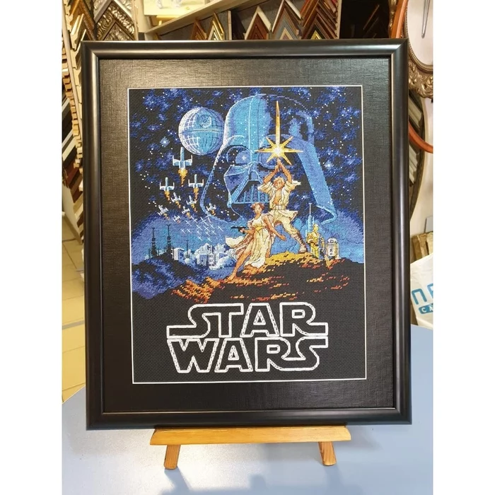 Star Wars - My, Embroidery, Cross-stitch, Needlework without process, Needlework, Star Wars, Luke Skywalker, Princess Leia, Darth vader, Longpost