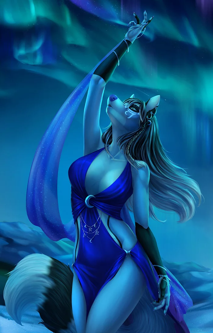 Ligths - NSFW, Furry, Anthro, Art, Furry edge, Furry canine, Elvofirida