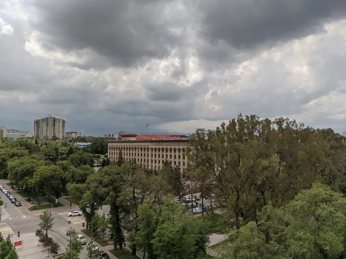 And from our window, Old Square is visible - My, Sky, Almaty