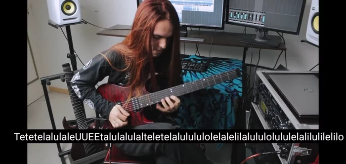 YouTube decided to show me subtitles when watching a cover - Guitar, Humor, Shred, Subtitles, Screenshot, Youtube