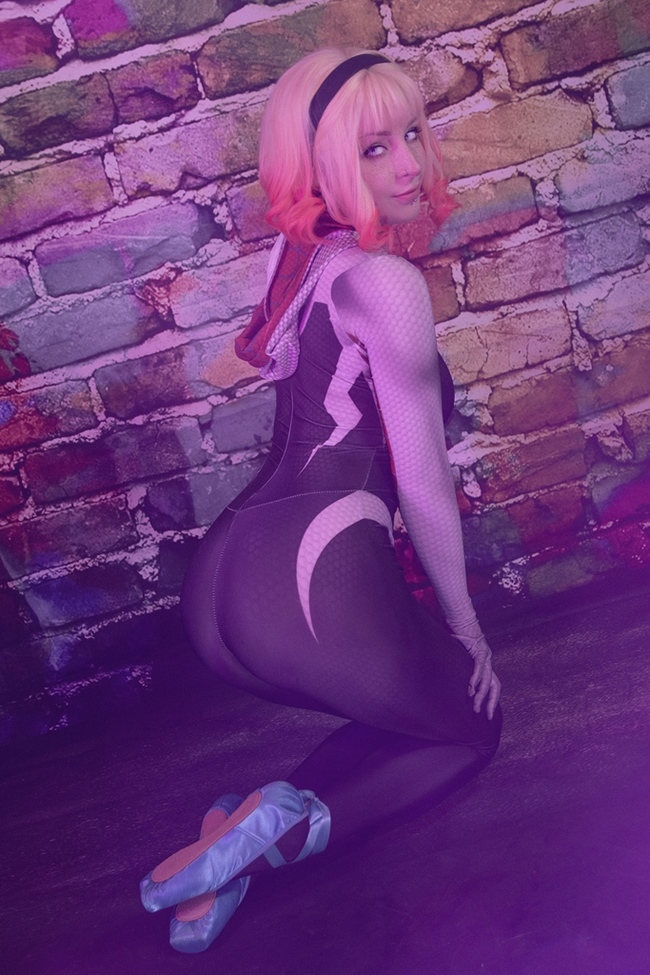 ShiroKitsune - Spider Gwen - NSFW, Gwen Stacy, Spiderman, Cosplay, Erotic, Boobs, Piercing, Longpost