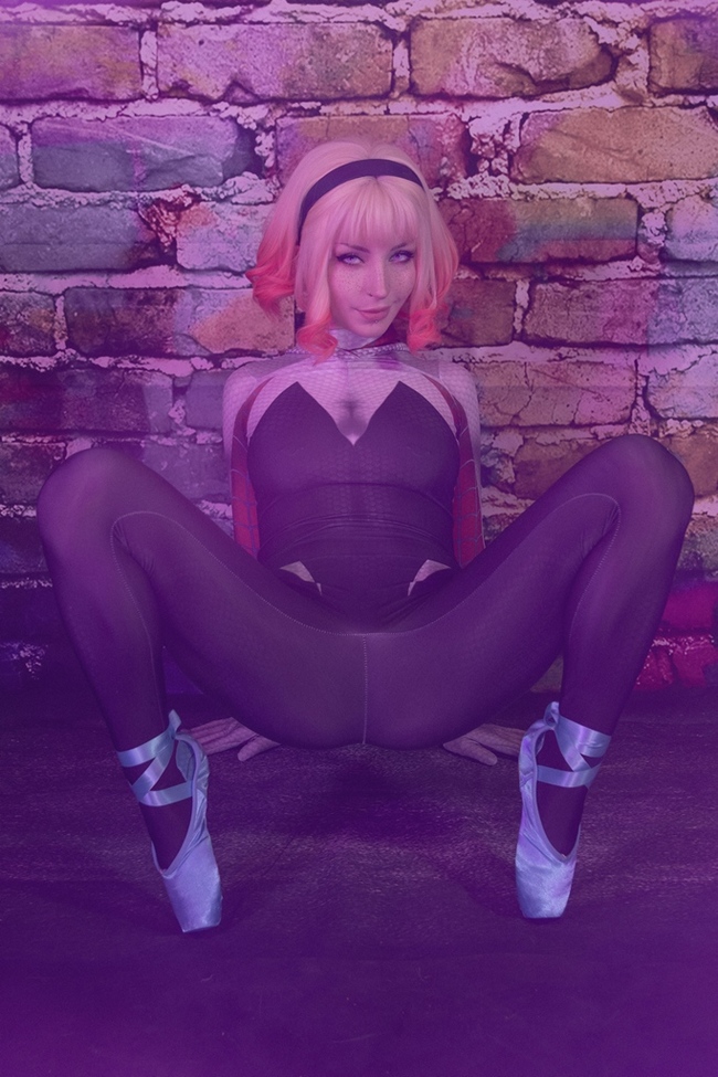 ShiroKitsune - Spider Gwen - NSFW, Gwen Stacy, Spiderman, Cosplay, Erotic, Boobs, Piercing, Longpost