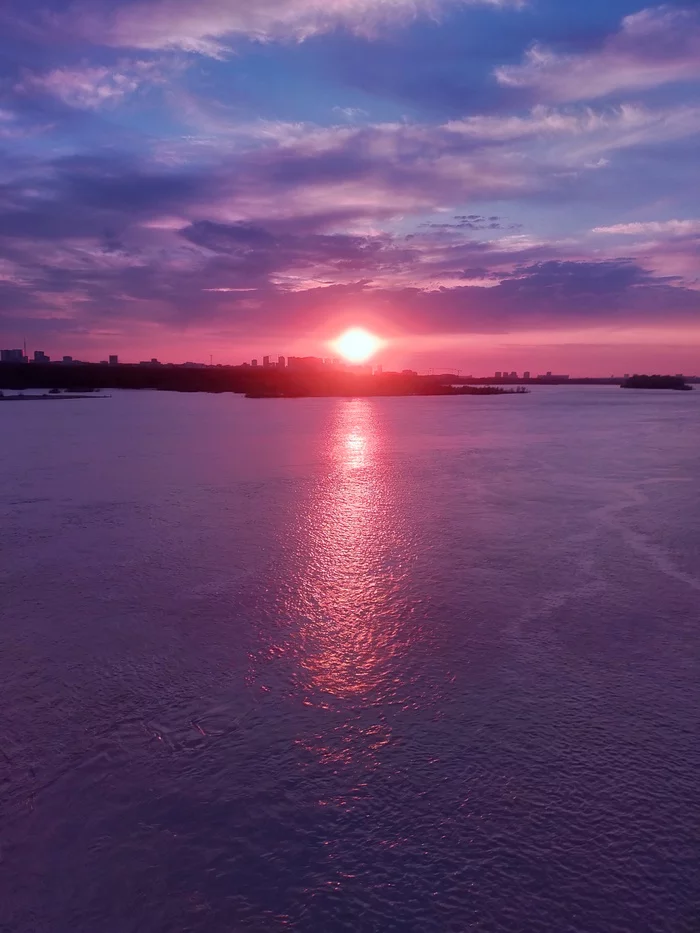 Sunset in Novosibirsk - My, Novosibirsk, Sunset, Landscape