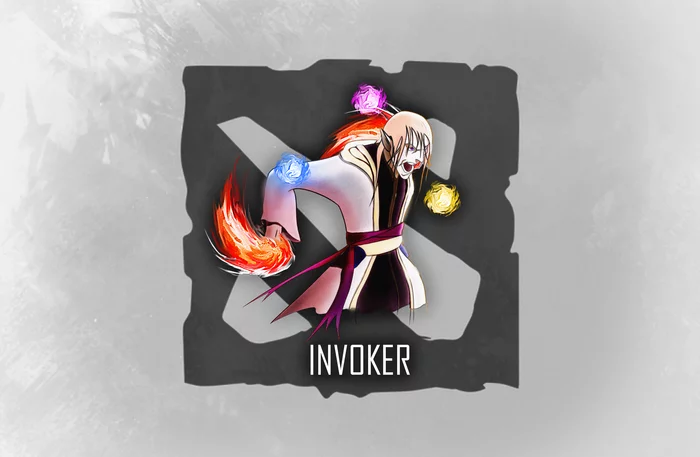 Invoker - Моё, Dota, Dota 2, Арт, Игры, Аниме