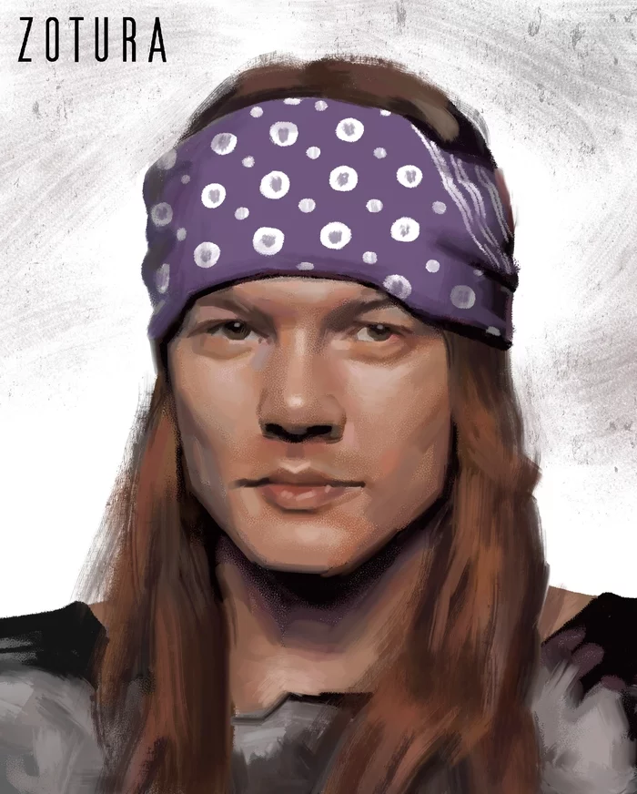 Welcome to the jungle dudes - My, Guns n roses, Digital drawing, Axl Rose