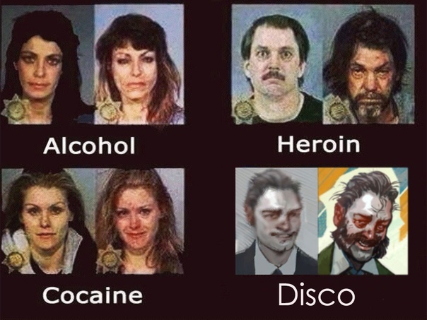 Disco - Disco elysium, Drugs, Alcohol, Memes