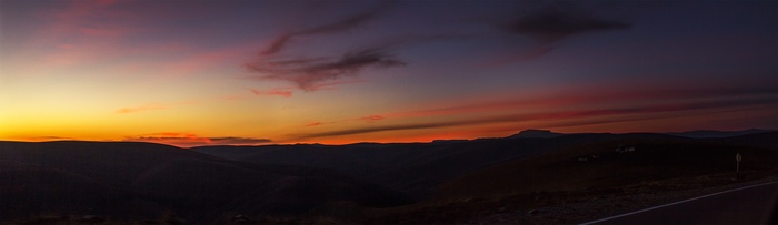 Someone painted the sky with a brush... - My, The photo, Sunset, The sun, Clouds, Milky Way, Panoramic shooting, Longpost