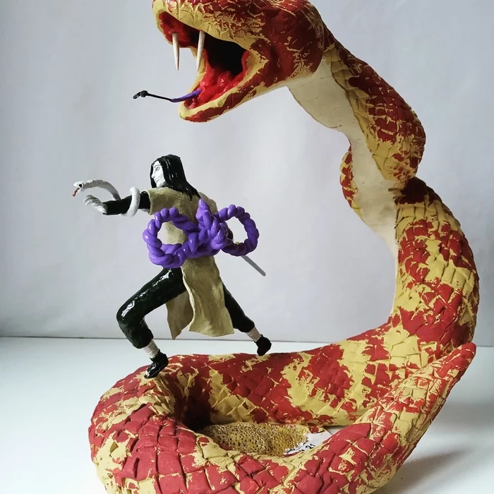 Anime figurine Orochimaru - My, Anime, Naruto, Anime, Anime art, Video, Longpost, Figurines