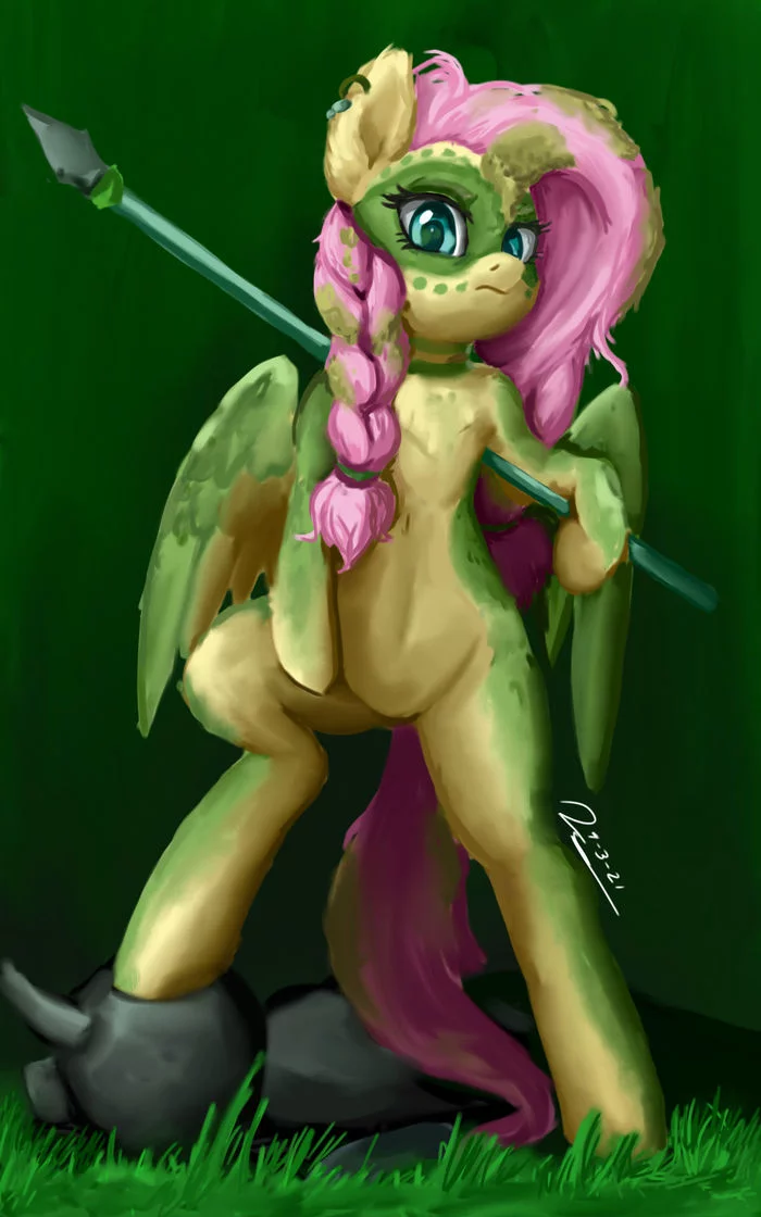 Страж леса - My Little Pony, Fluttershy, Арт, Фан-Арт, PonyArt, Inowiseei