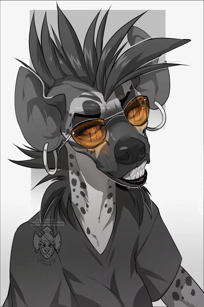 Any problems? - Furry, Art, Anthro, Furry canine, Furry hyena