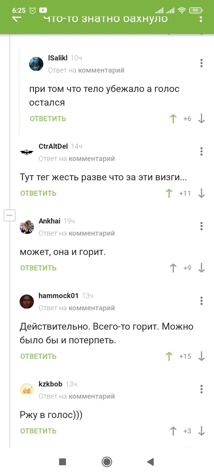 Ahead of my own screech - Screenshot, Comments on Peekaboo, Fire, Squeal, Longpost