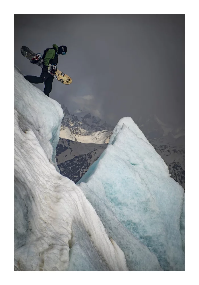 On the Azau glacier - My, The mountains, Snowboard, Elbrus, The photo, Freeride