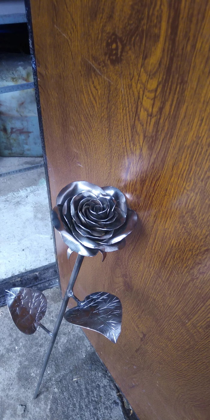 the Rose - My, Art welding, Metal products, the Rose, Longpost