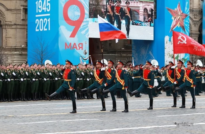 Victory Parade 2021: The removal of the banner of Victory, the detour of the troops by the Minister of Defense of the Russian Federation S. Shoigu, the beginning of the parade - My, Military parade, Sergei Shoigu, Military school, the Red Square, Victory Banner