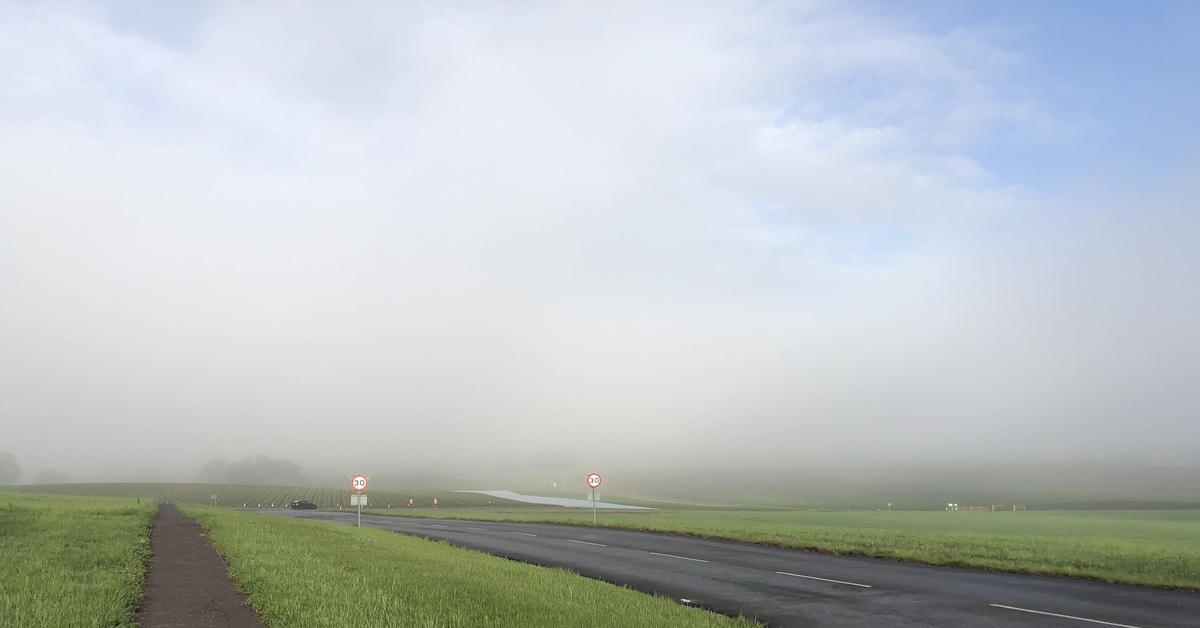 England, pdm farm, working here, watching fog this morning - My, England, The photo, iPhone X