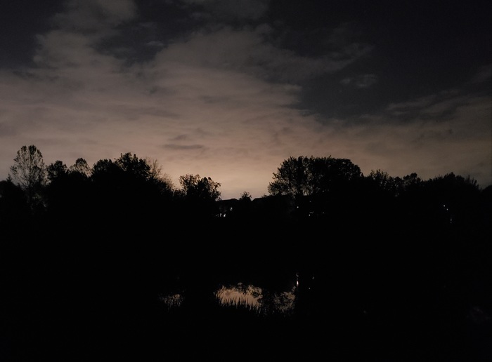 twilight pond - My, Battle of sunsets, Nature, Pond, dust, Mobile photography