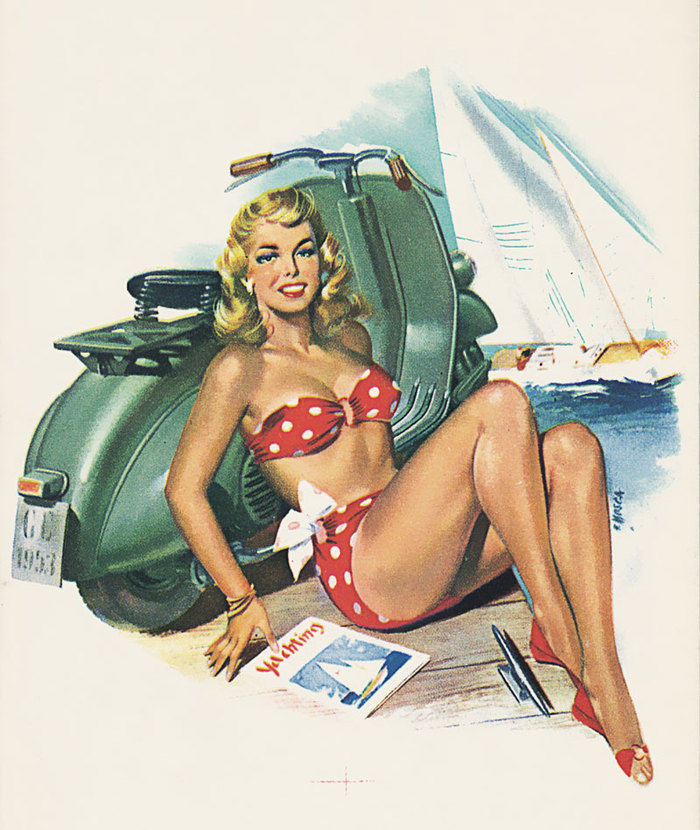 Franco Moscasmerican pin-upwomen Pin Up, , , , , , , , 50-, , Vespa