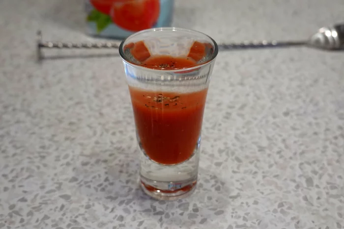 36 shades of bloody mary shot - My, Tomato juice, Vodka, Cocktail, Bloody Mary, Comparison, Longpost
