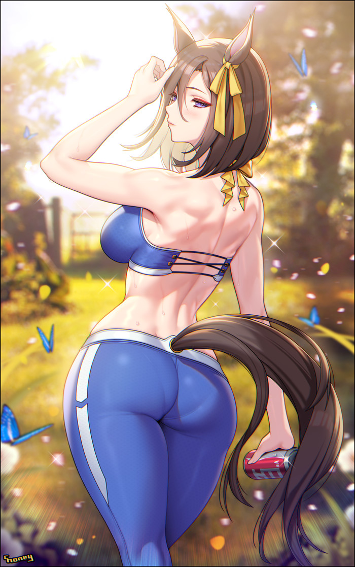 Uma Musume , Anime Art, Uma Musume Pretty Derby, Gold ship, , , Animal Ears, , , Choney, , Mejiro McQueen, Air Groove