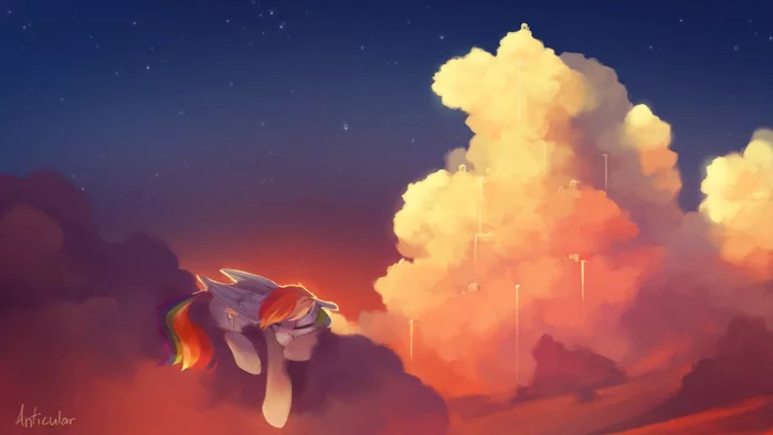 Dream at sunset - My little pony, Rainbow dash, Anticularpony