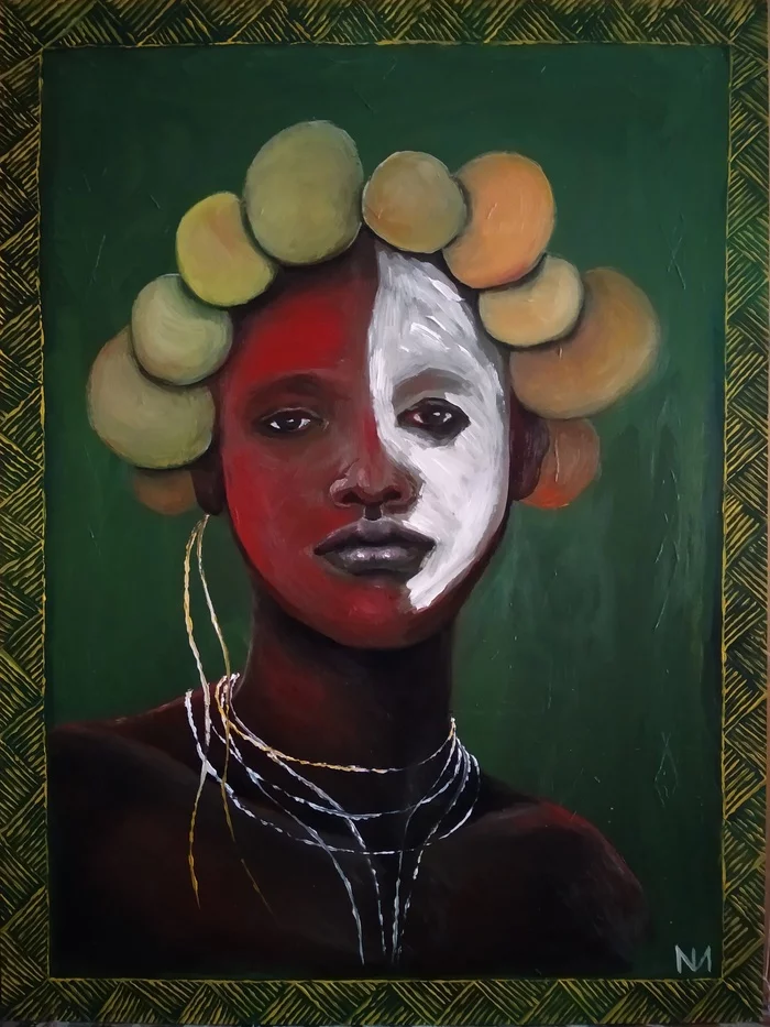 African - My, Portrait, Painting, Person, Africa, Butter, Oil painting, Art