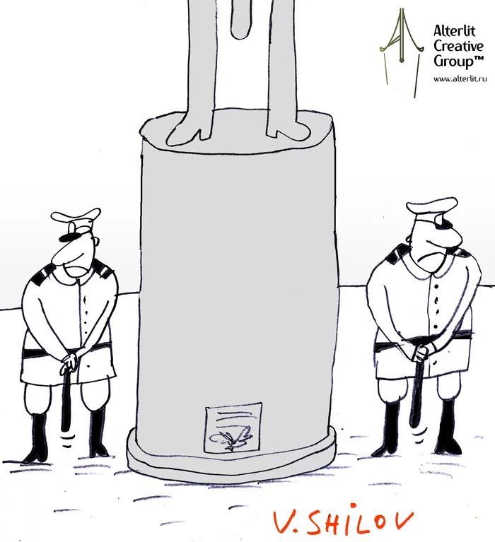 The statue - My, VIP, Monument, Sculpture, Police, Security, Boss, Images, Drawing, , Humor, Bosses