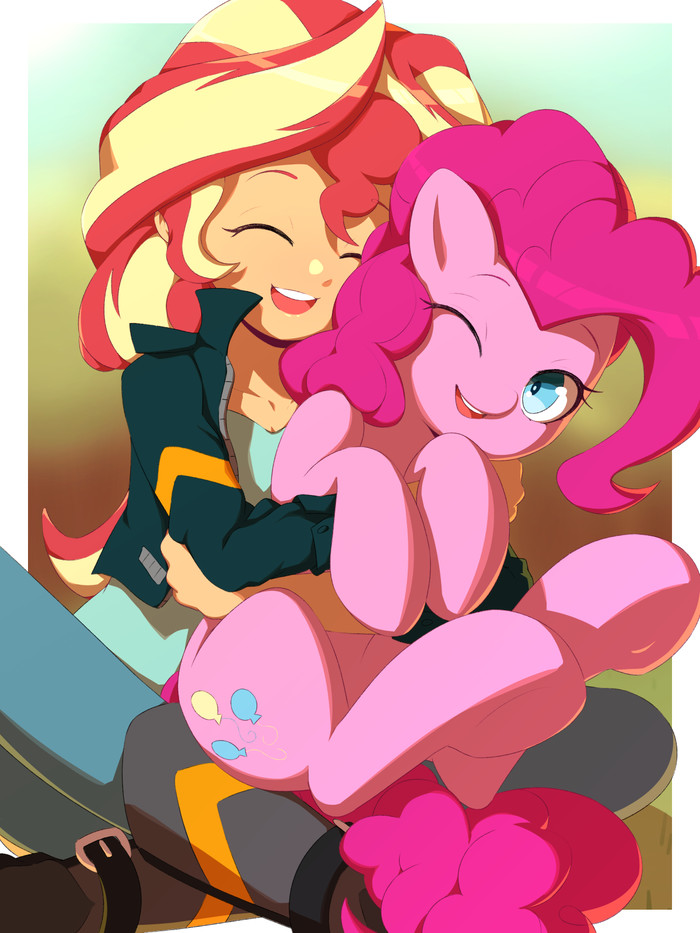    My Little Pony, Equestria Girls, Sunset Shimmer, Pinkie Pie, Rockset