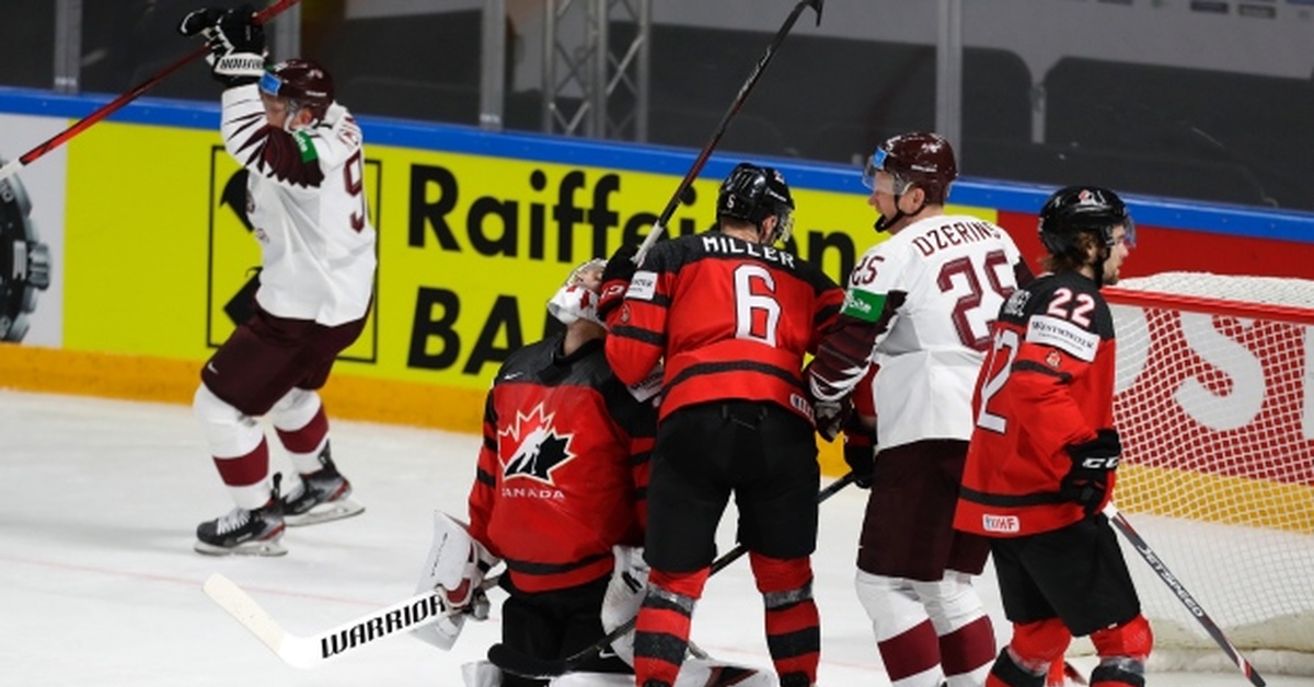 For the first time in history, Latvia won against Canada. Hockey - Hockey, Latvia, Canada, Ice Hockey World Championship