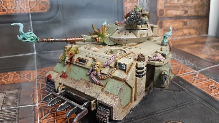 Death Guard Predator easy conversion - My, Warhammer, Warhammer 40k, Video, Longpost