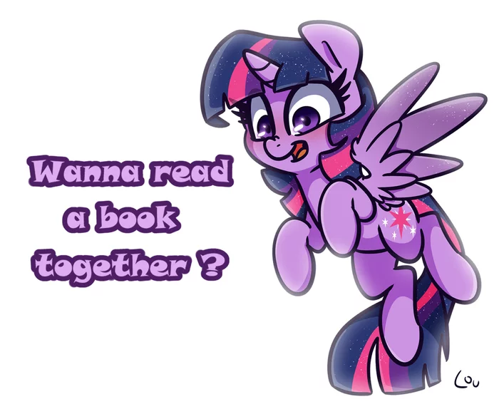 Let's read a book together? - My little pony, Twilight sparkle