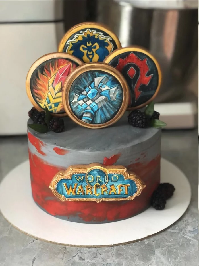 World of Warcraft themed cake - My, World of warcraft, Cake, The photo, Longpost