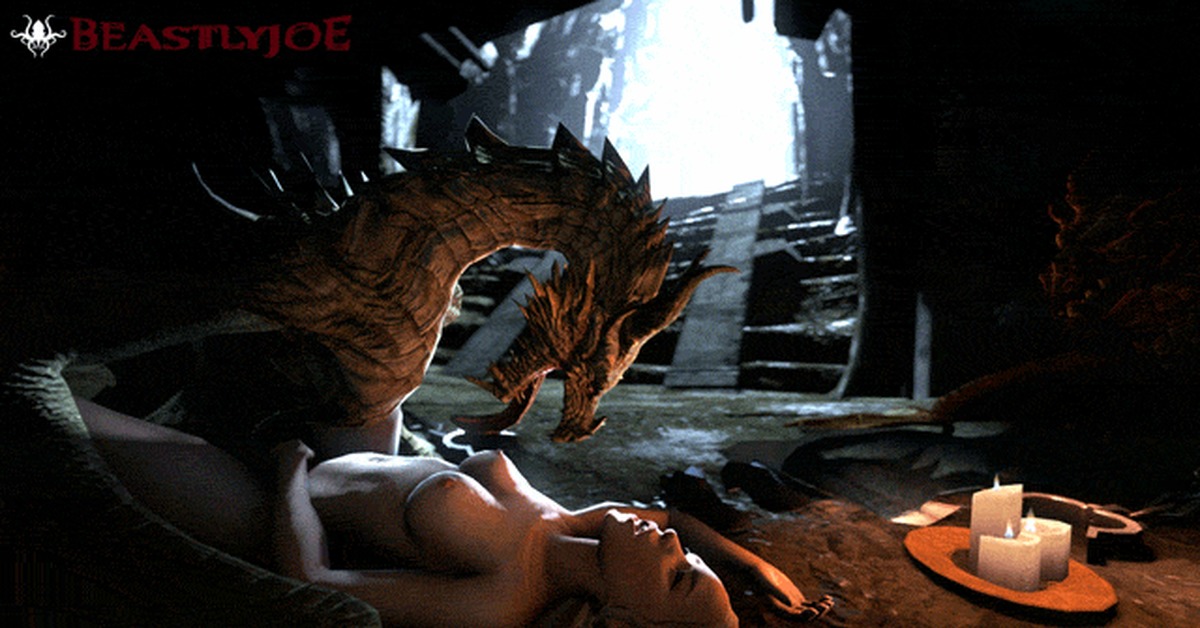 Motherlover - NSFW, 3D, Animation, Crossover, The elder scrolls, Parturnax, Game of Thrones, Daenerys Targaryen, The Dragon, , Erotic, GIF