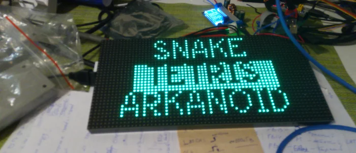 Simple games on STM32F103 with LED panel - My, Stm32f103, Stm32, Iron, Toys, Video, Longpost, Microcontrollers